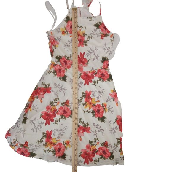 NWT DNA Couture Floral Spaghetti Strap Ivory Sun Dress Women's Size Small - Picture 3 of 7